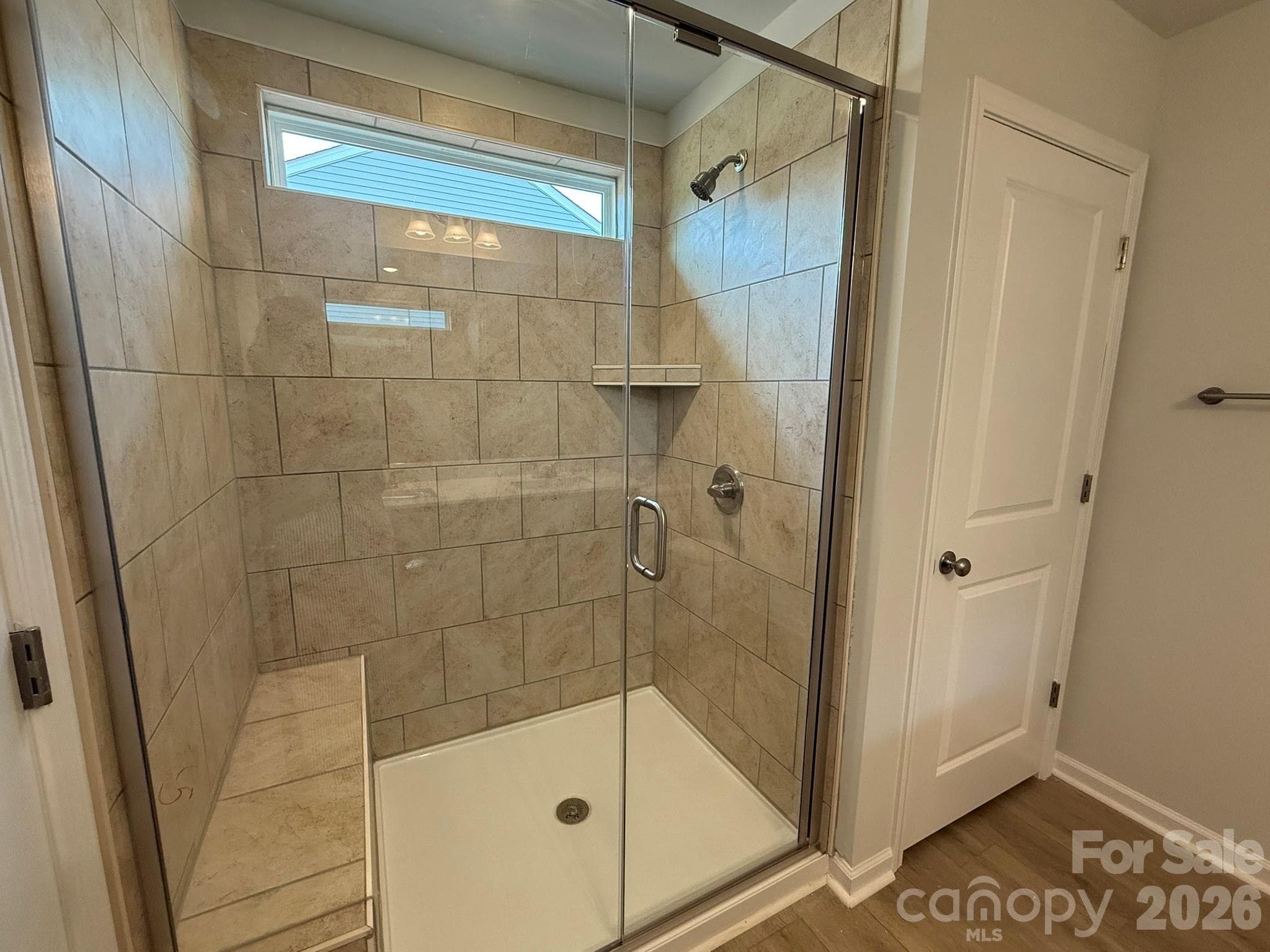 Tile Shower in Primary Bathroom - 1231 Bansal Drive, Charlotte