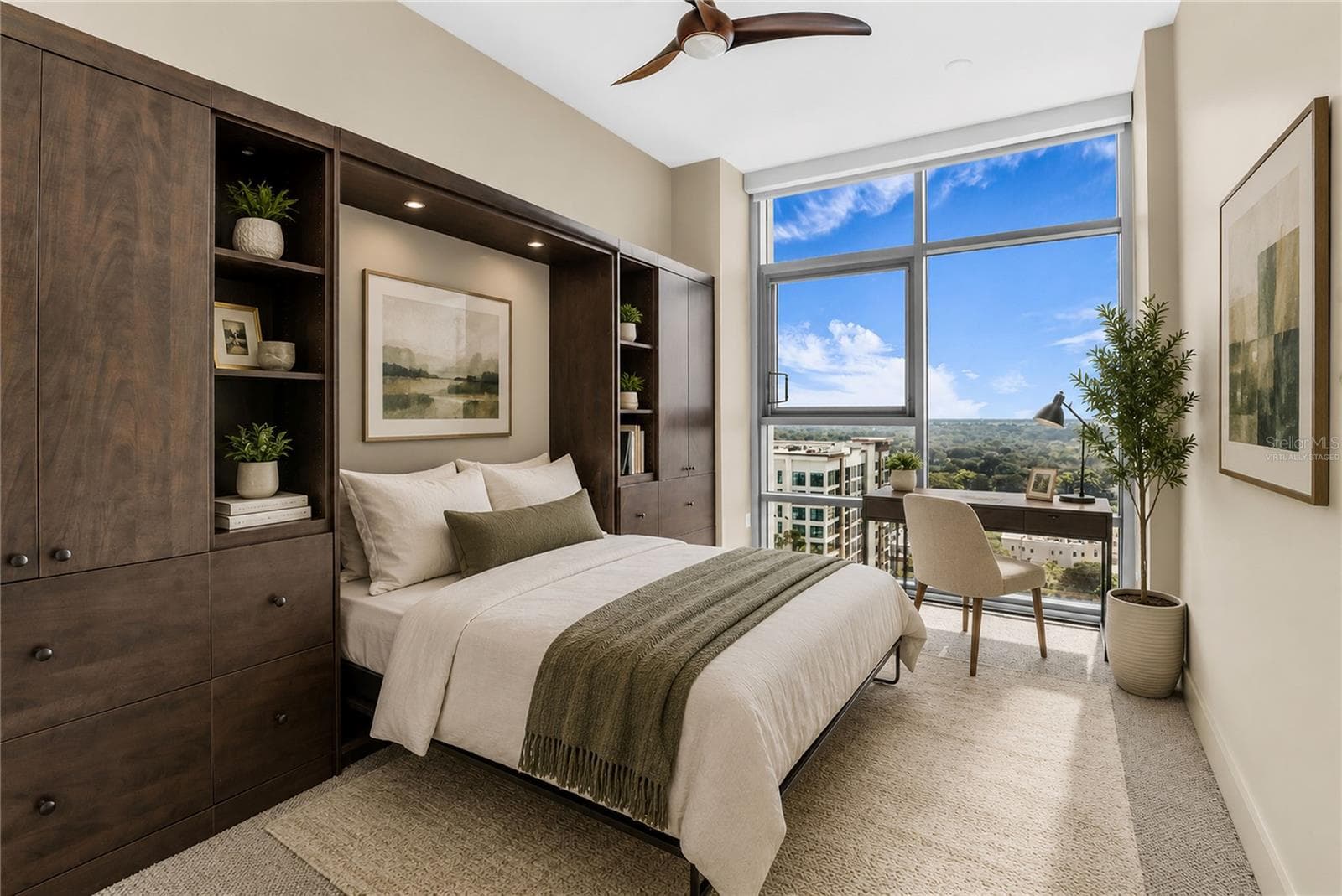virtually staged second bedroom - 260 S OSCEOLA AVE #1602, ORLANDO