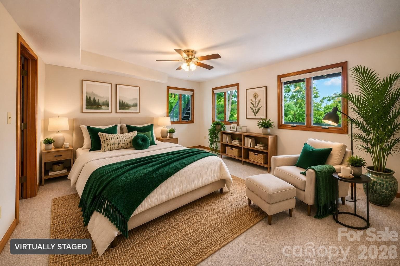 Virtually staged bedroom/flex  in basement 1 - 1105 High Vista Drive, Mills River