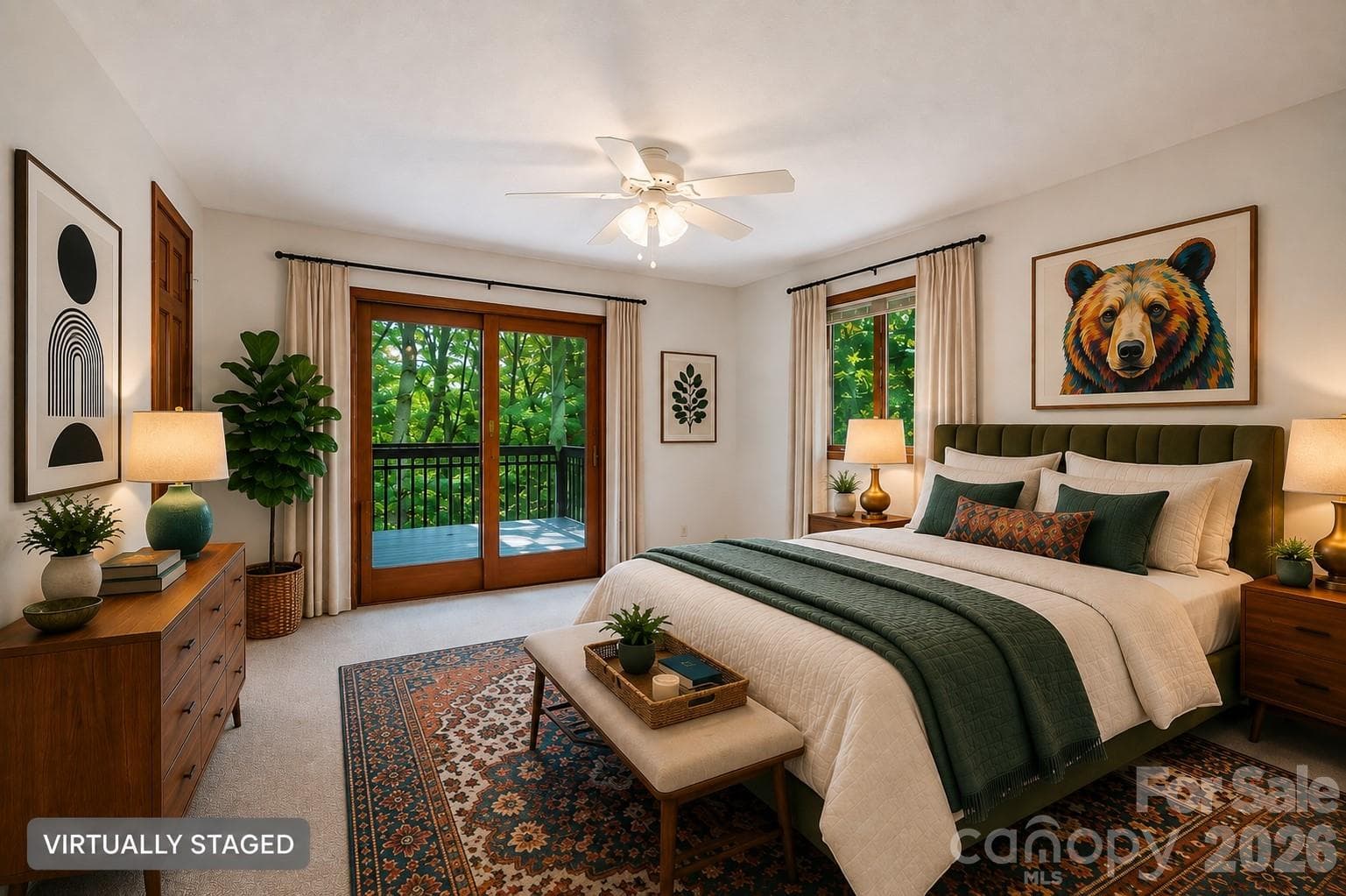 Virtually staged bedroom/flex  in basement 3 - 1105 High Vista Drive, Mills River