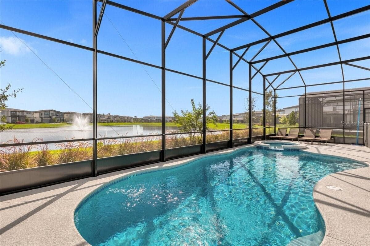 Pool + SPA with LED lights - 5830 HIGH SEAS DR, ORLANDO