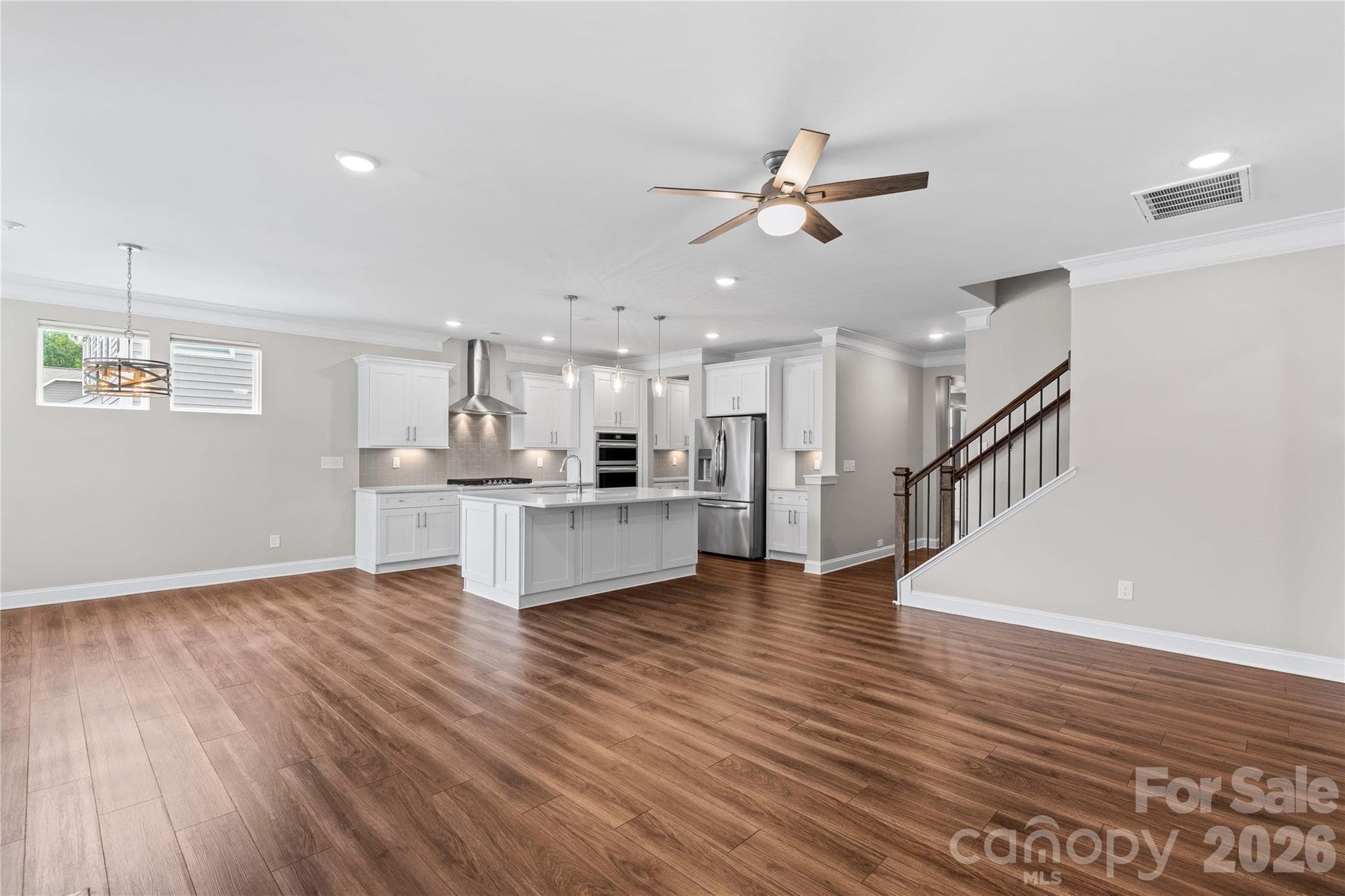 Great Room, dining area, kitchen - 117 Farrier Lane, Statesville