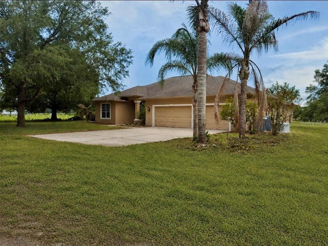Grass gently greened with AI to demonstrate current conditions. - 24087 TWISTER LN, BROOKSVILLE