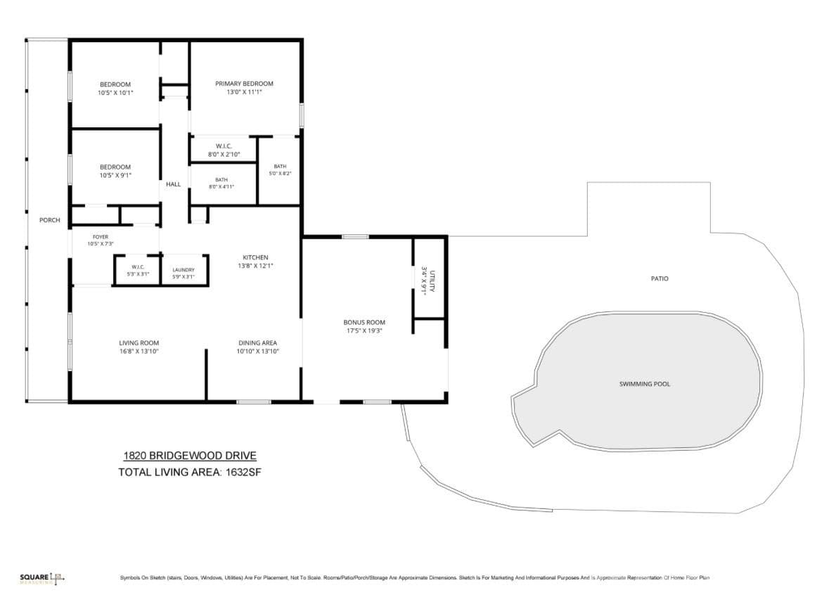 Floor plan - 1820 Bridgewood Drive, Lancaster