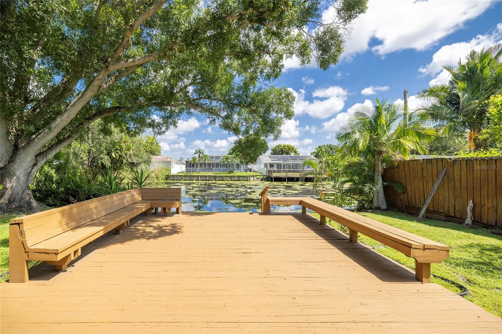 Large Deck overlooking the water - 6355 102ND TER N, PINELLAS PARK