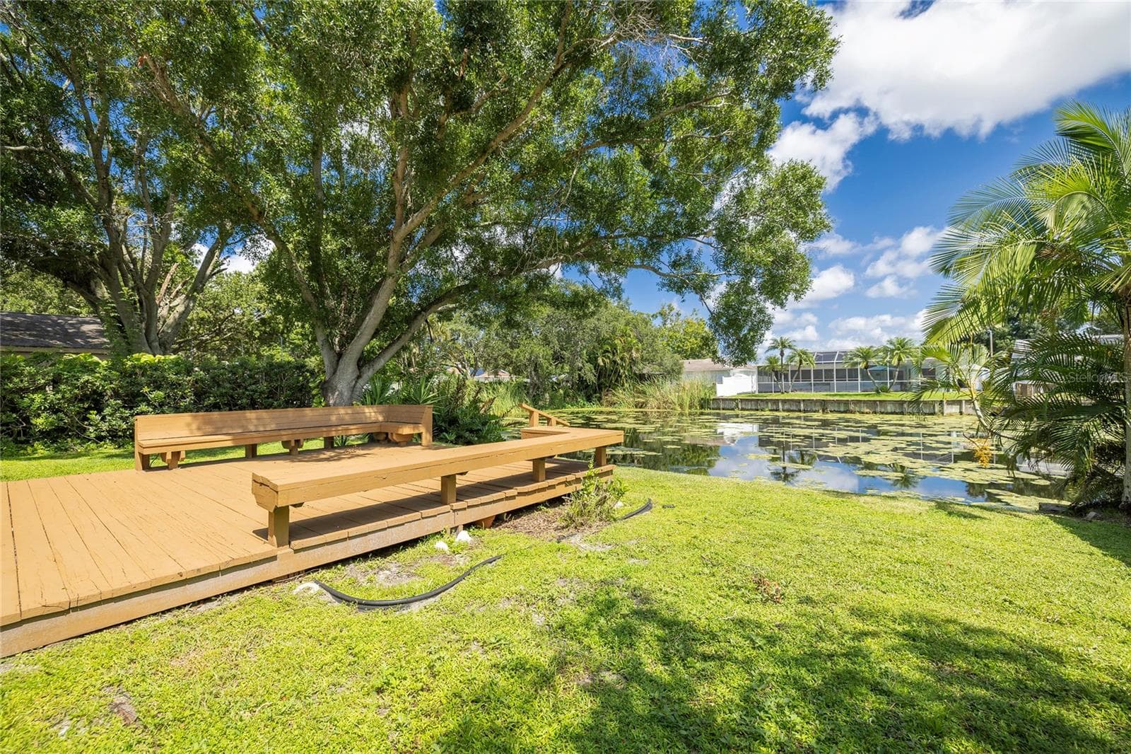 Large Deck overlooking the water - 6355 102ND TER N, PINELLAS PARK