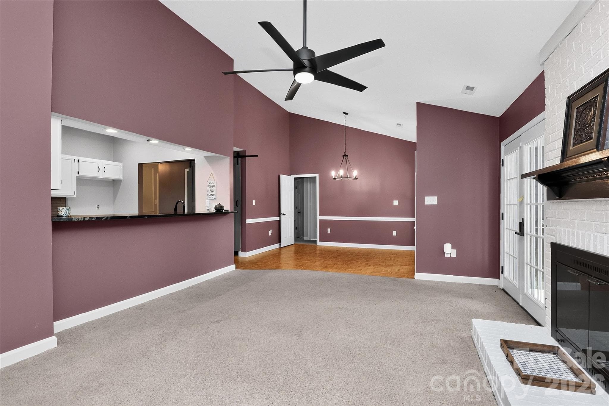 Open flow living/dining space - 4015 Thistledown Court, Charlotte