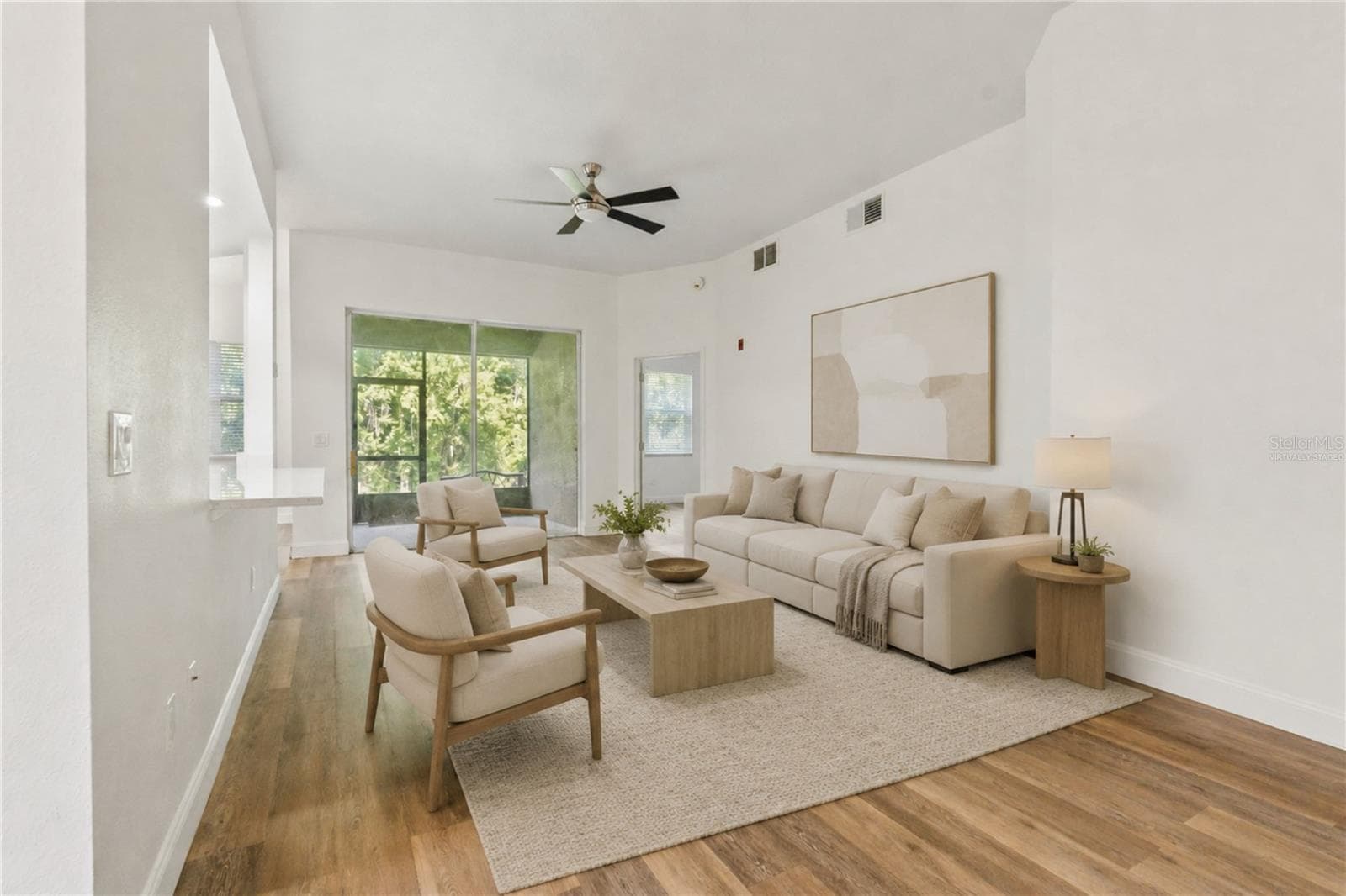 Virtually Staged - Living Room - 9416 MYRTLE CREEK LN #701, ORLANDO