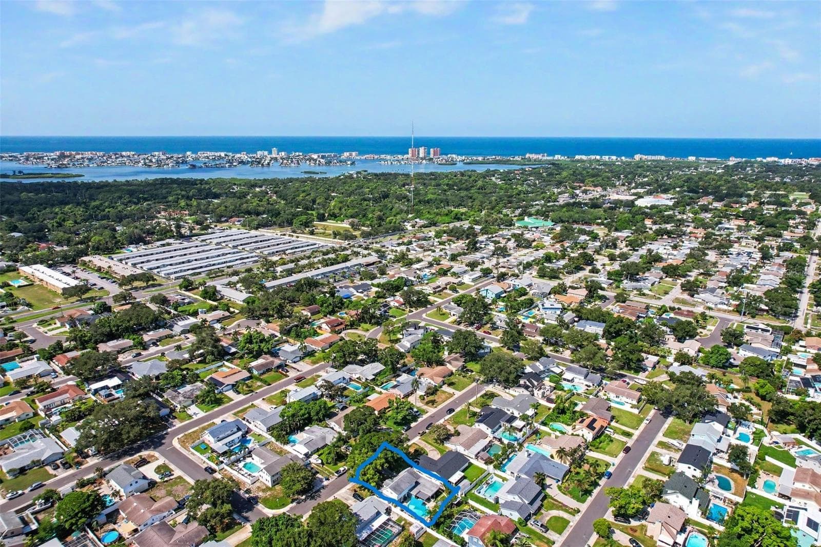 Home is outlined in blue. Beautiful Florida beaches are minutes away. - 12321 82ND AVE, SEMINOLE