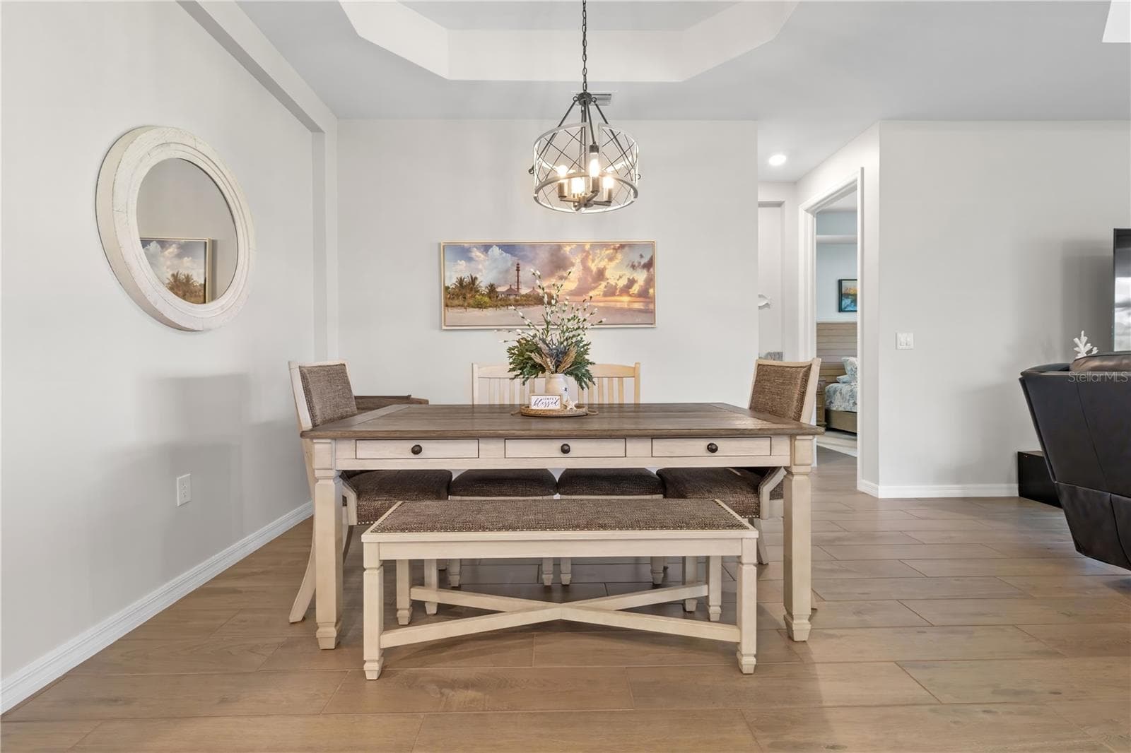 Formal Dining Room with Tray Ceiling - 17420 JADESTONE CT, VENICE