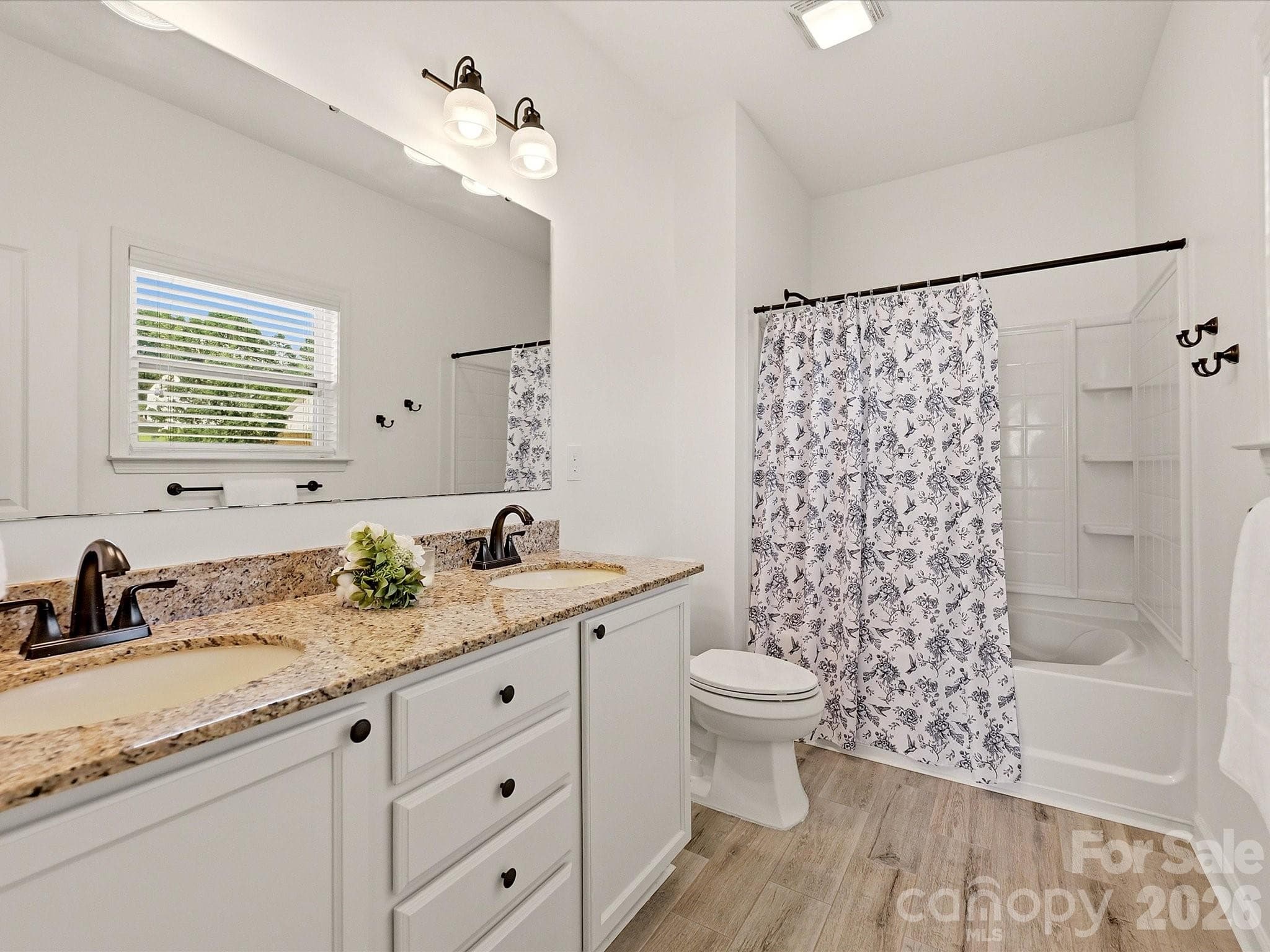 Granite Countertops,  tile floors and a Graden Tub complete the Owner's Bath - 216 Austin Field Court, Mount Holly
