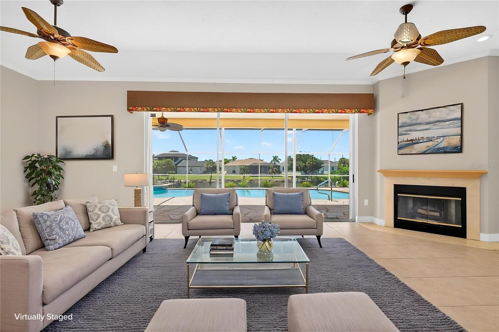 staged family room - 5410 61ST ST E, BRADENTON