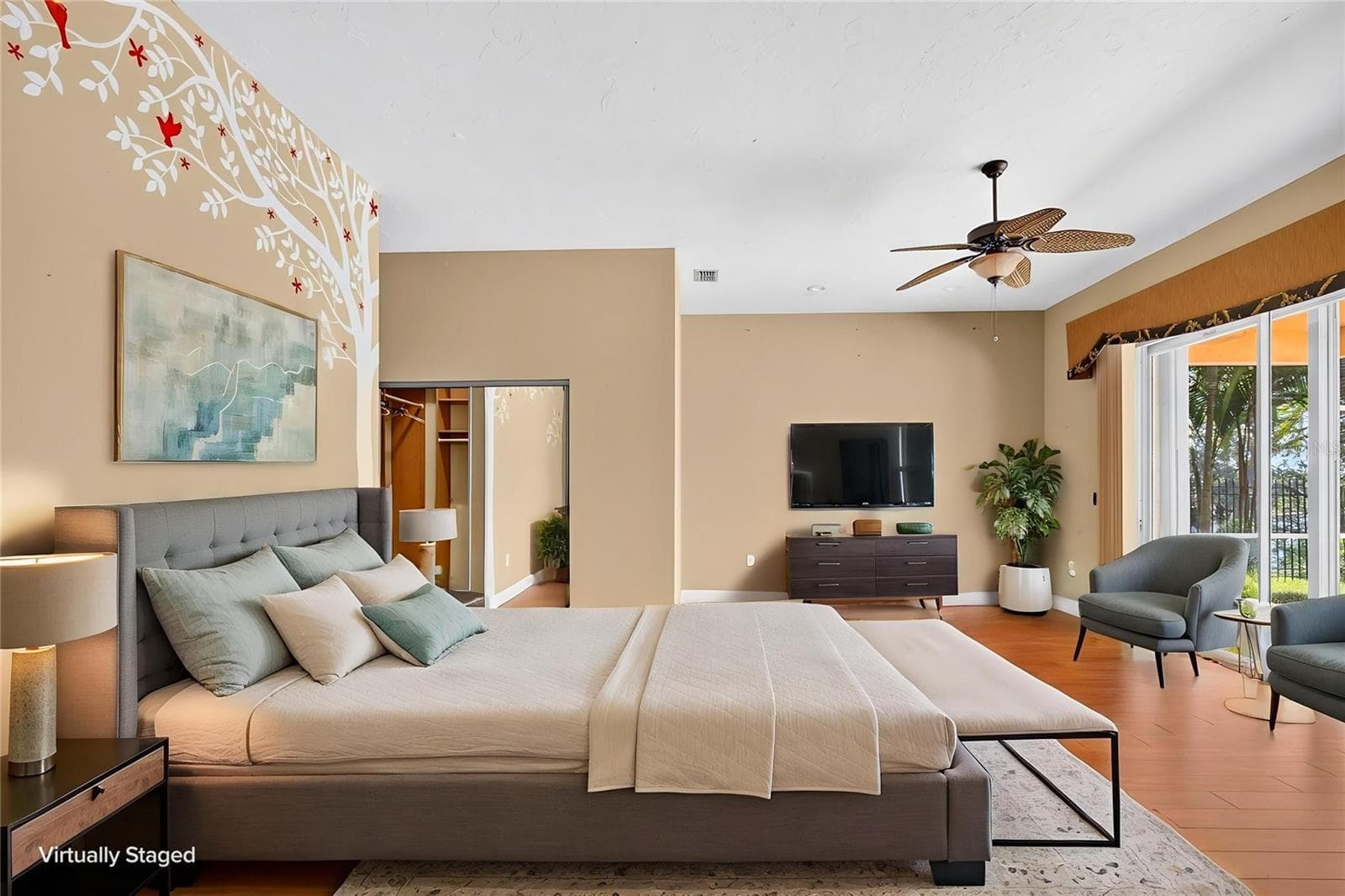 staged master bedroom - 5410 61ST ST E, BRADENTON