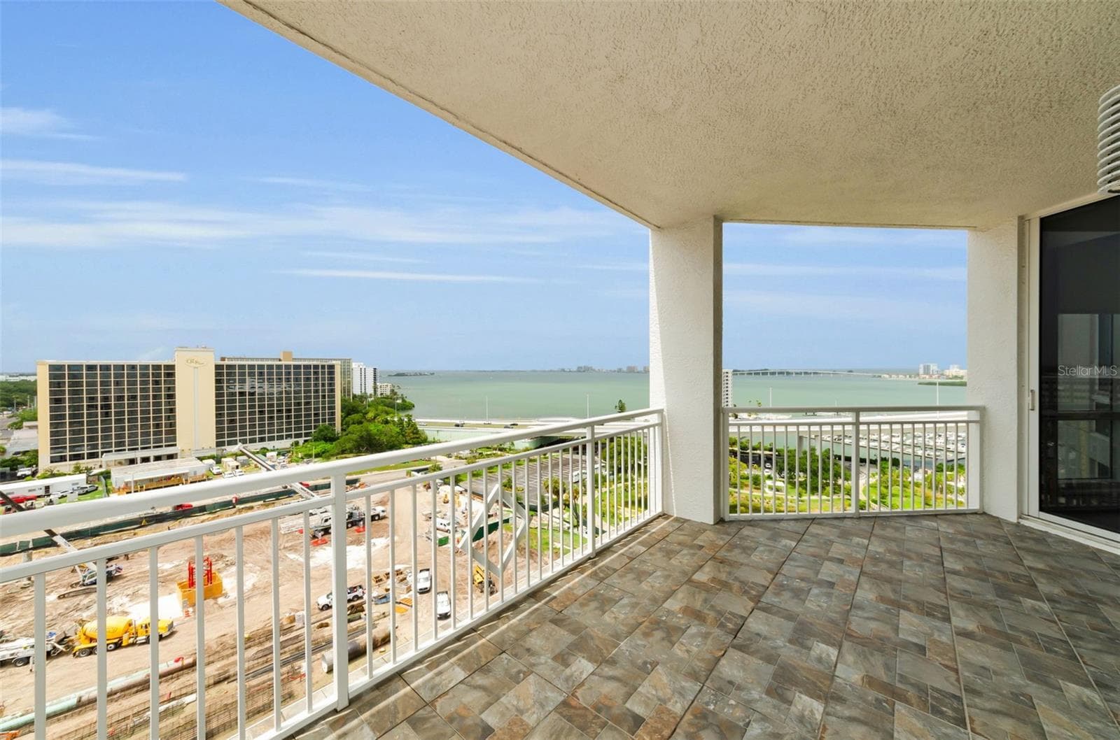 upgraded outdoor balcony tile - 331 CLEVELAND ST #1101, CLEARWATER