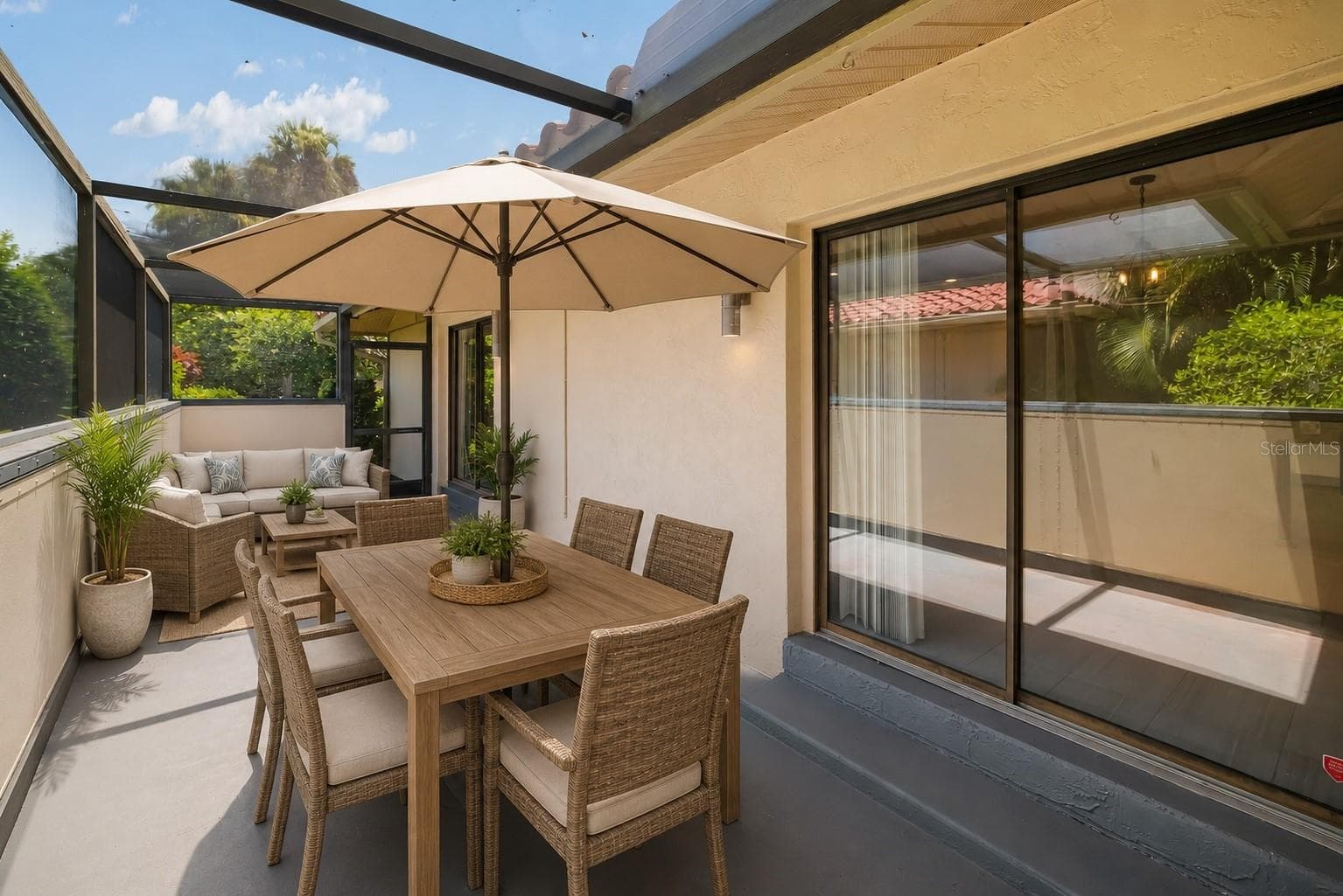 Virtual Staged Patio Lanai - 4820 KESTRAL PARK CIR #18, SARASOTA