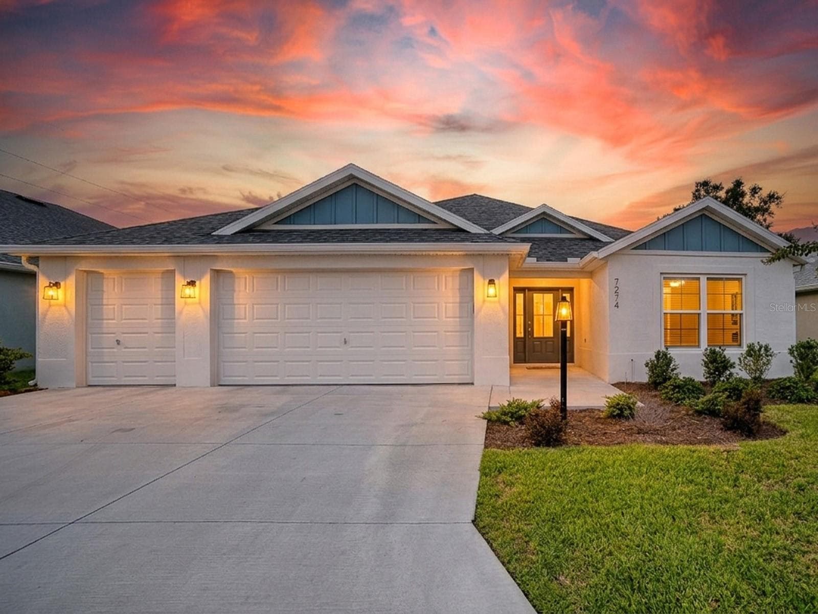 Twilight Picture AI sunset added - 7274 CARLOS CT, THE VILLAGES