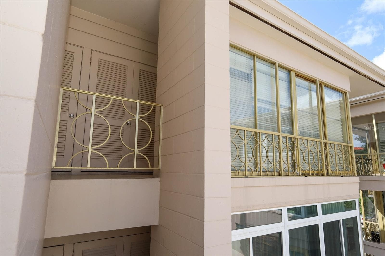 Rear view with back stairway to pool - 311 E MORSE BLVD #4-5, WINTER PARK