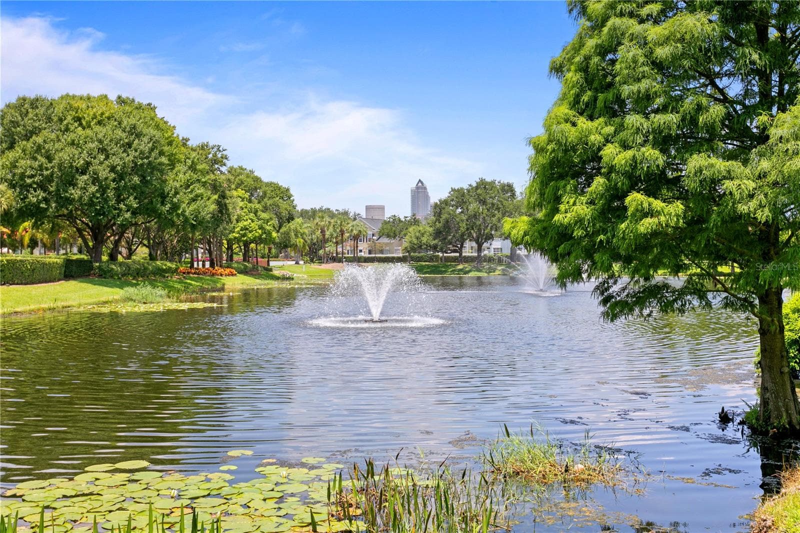 Framed by vibrant landscaping, the parkway and sidewalks provide residents a serene setting to enjoy the outdoors. - 1116 SHIPWATCH CIR, TAMPA