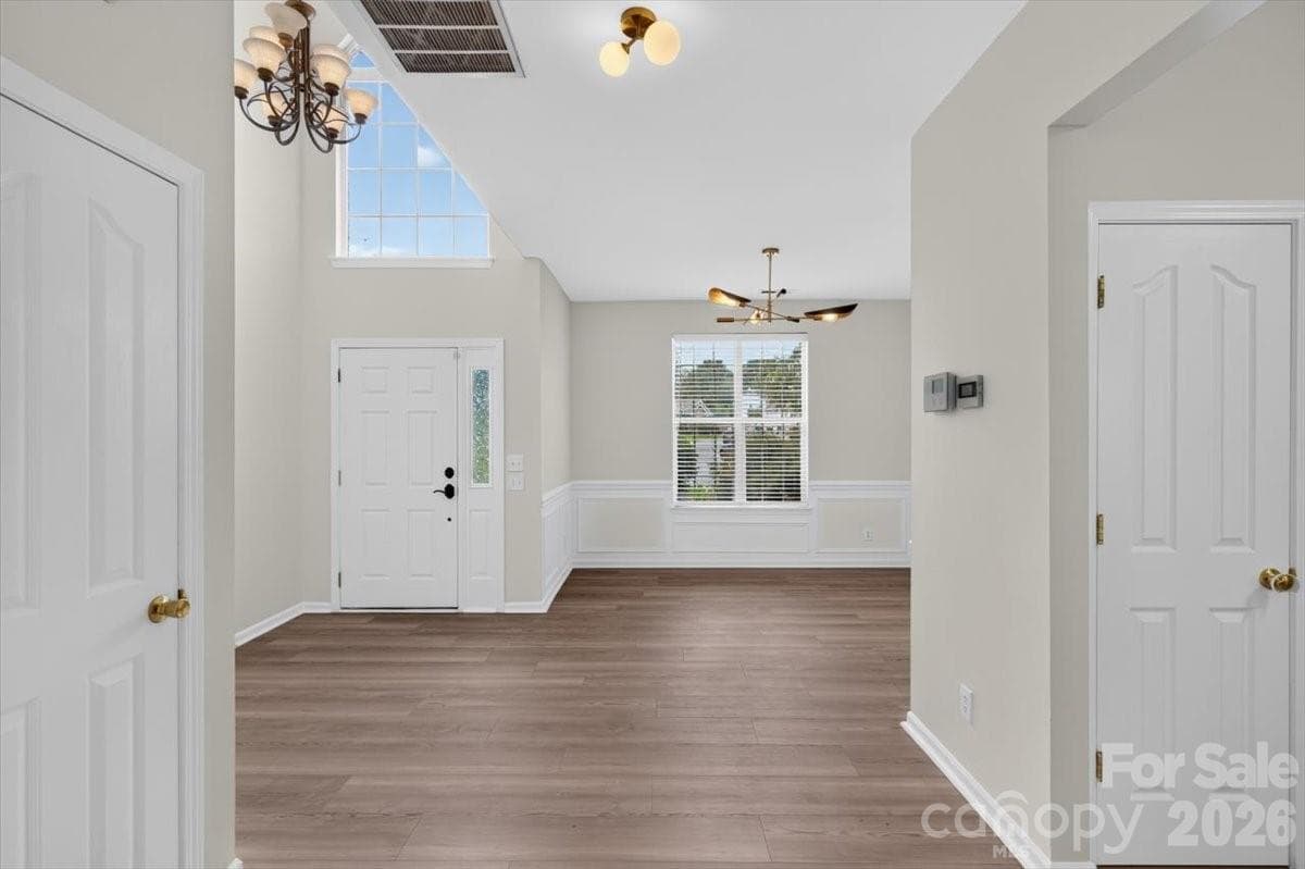 Spacious foyer with dining area - 8100 Laurel Run Drive, Charlotte