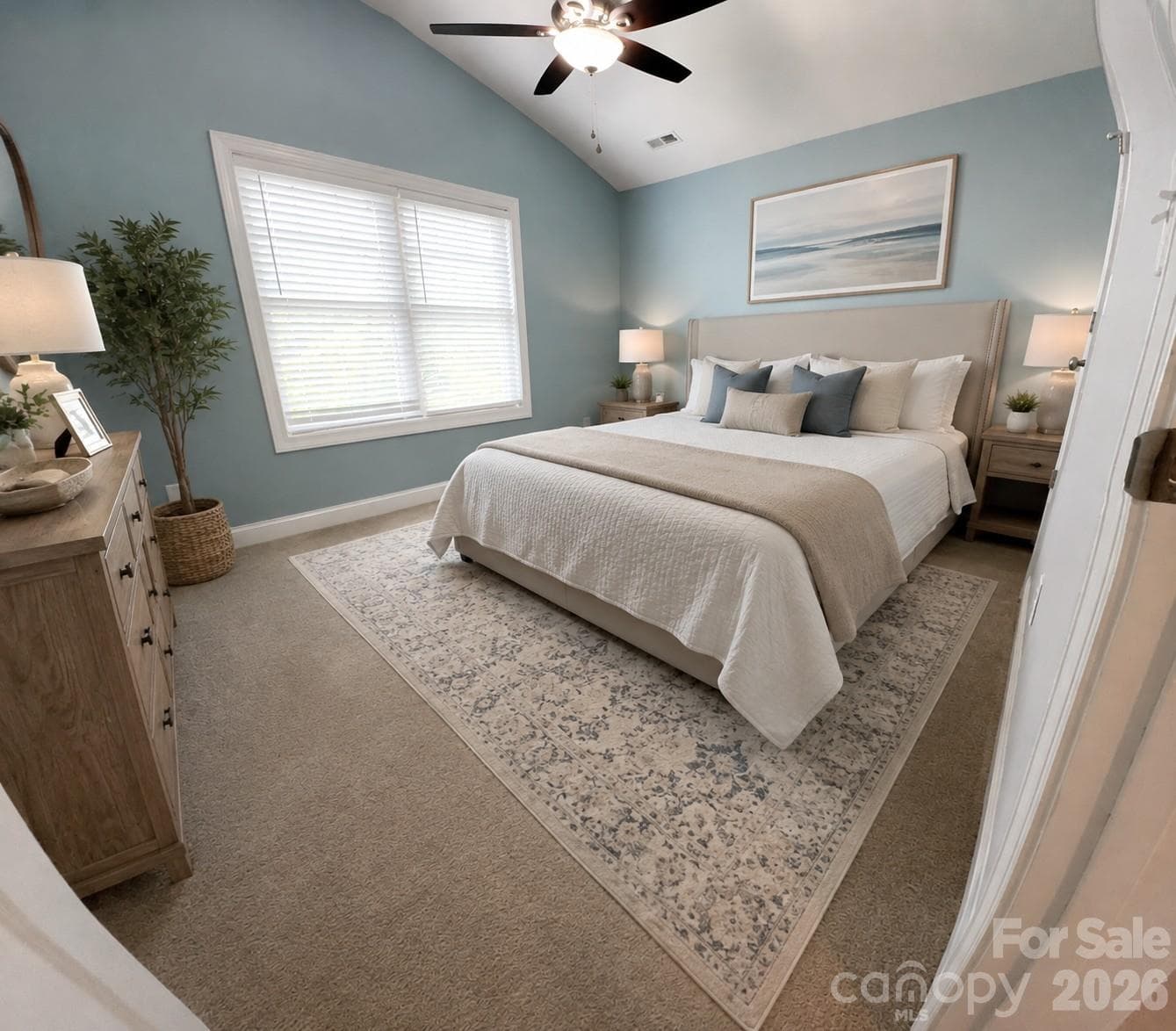 Main bedroom-virtual stage - 212 Old Centergrove Road, Kannapolis
