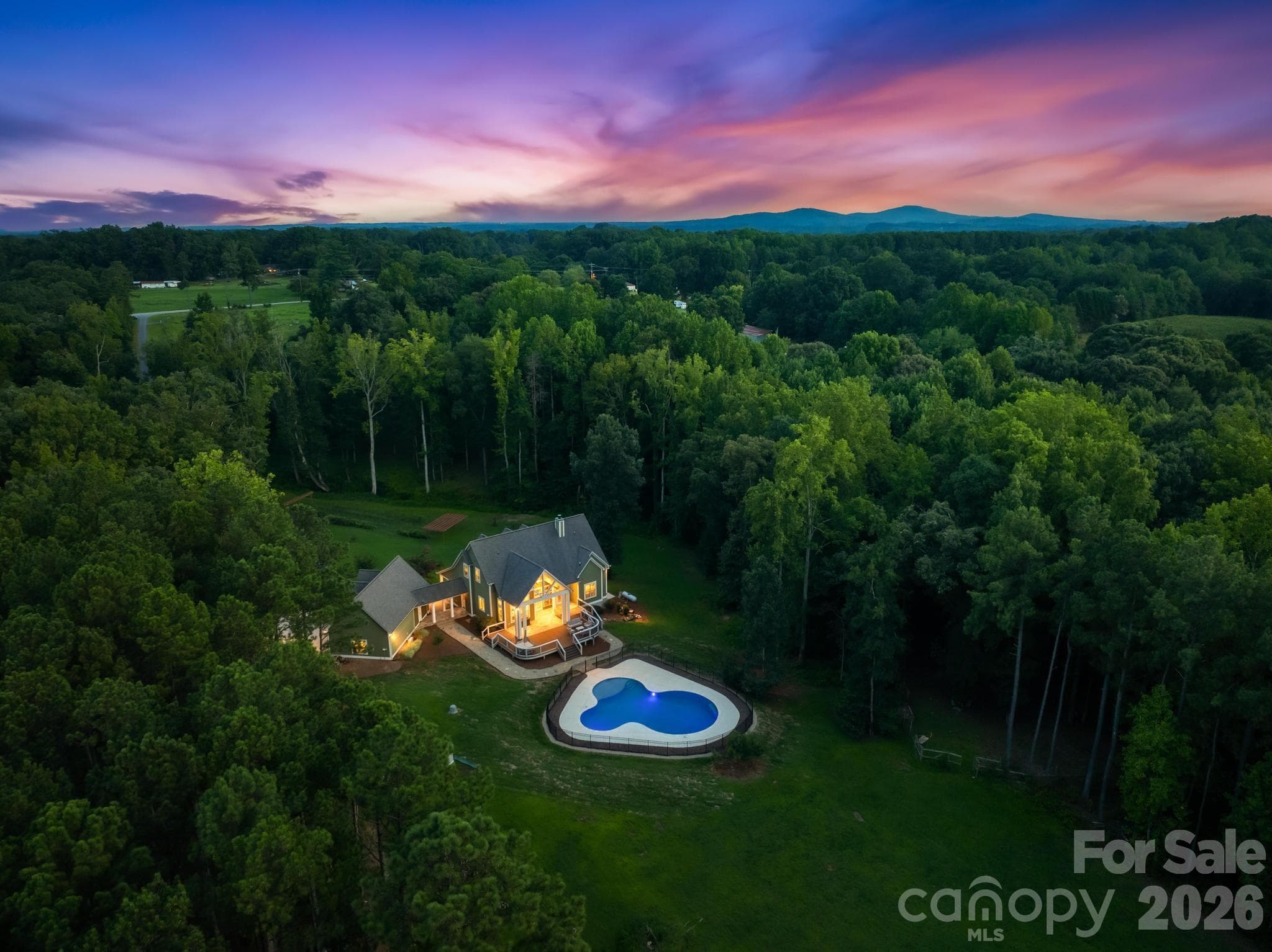 Aerial view-surrounded by trees - 6334 Long Island Road, Catawba