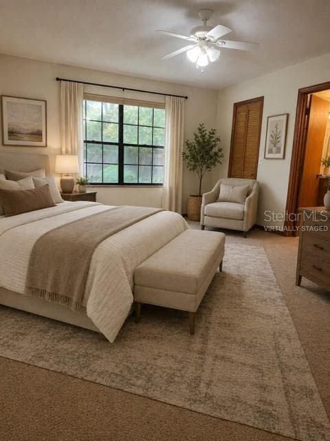 Master Suite virtually staged - 226 COUNCIL BLUFFS DR, DELTONA