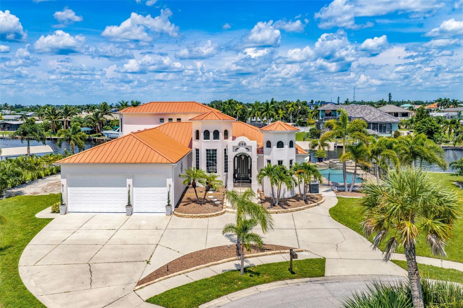 Exceptional 260 Foot Tip Lot Offering Breathtaking Water Views from Multiple Angles - 290 TAIT TER SE, PORT CHARLOTTE