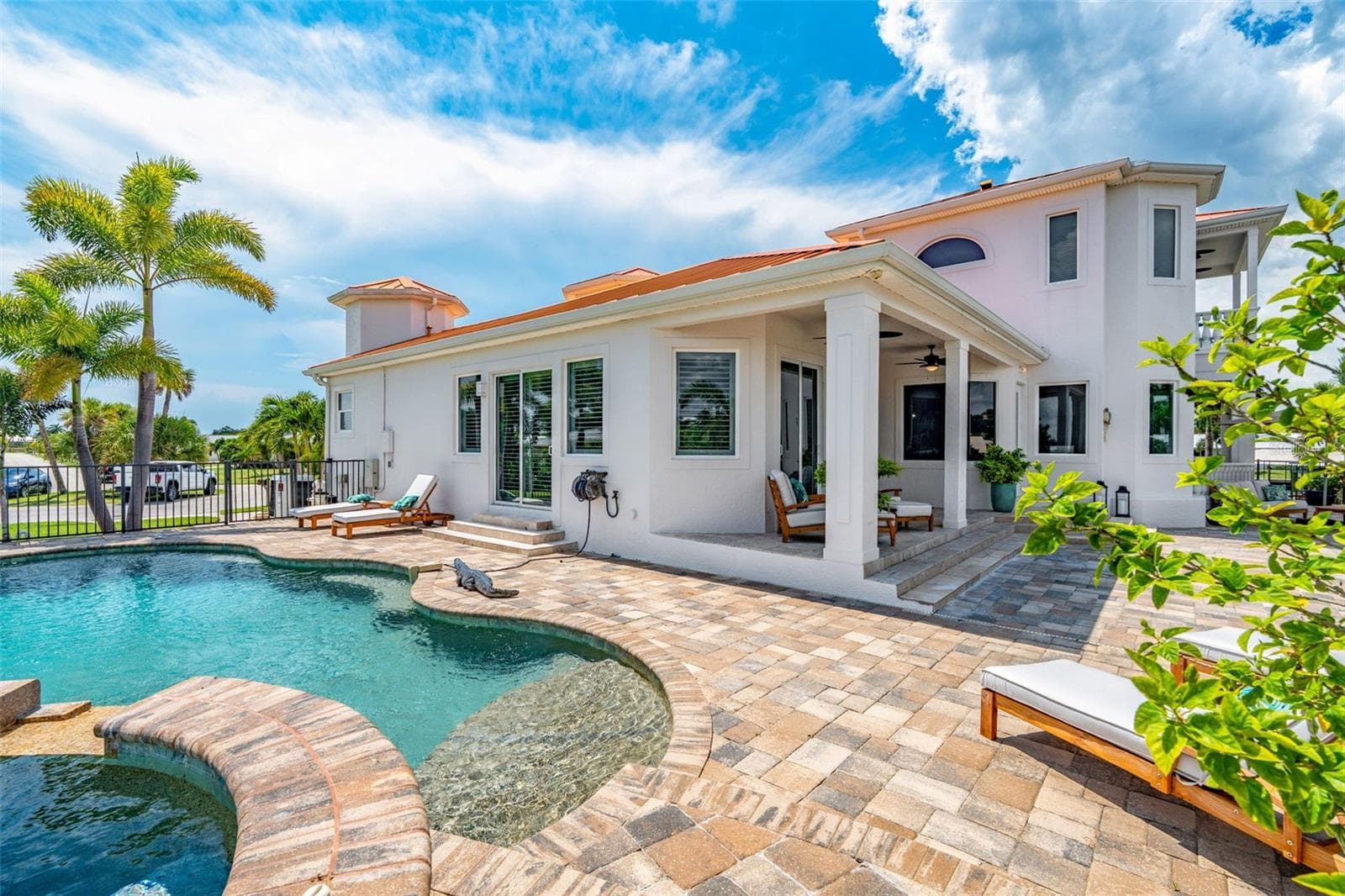 Sparkling Pool Creates the Perfect Setting for Florida Outdoor Living - 290 TAIT TER SE, PORT CHARLOTTE