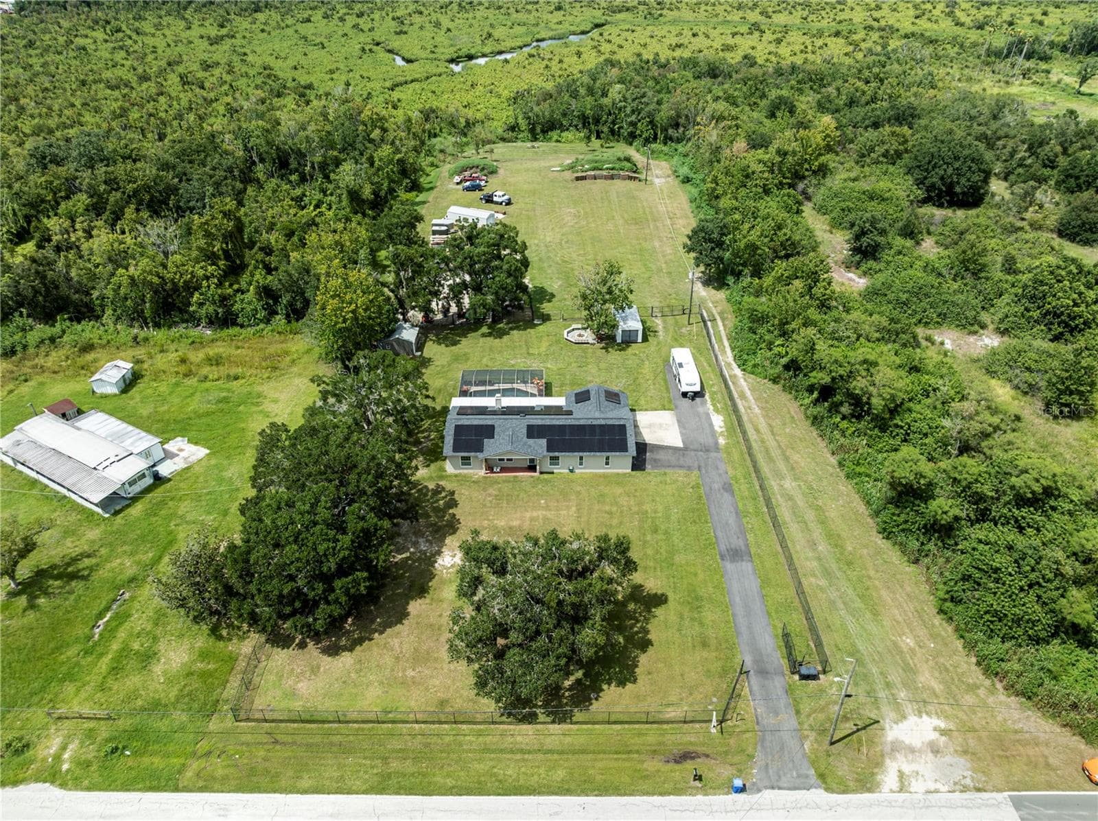 Aerial view from front to back - 10710 BILL TUCKER RD, WIMAUMA