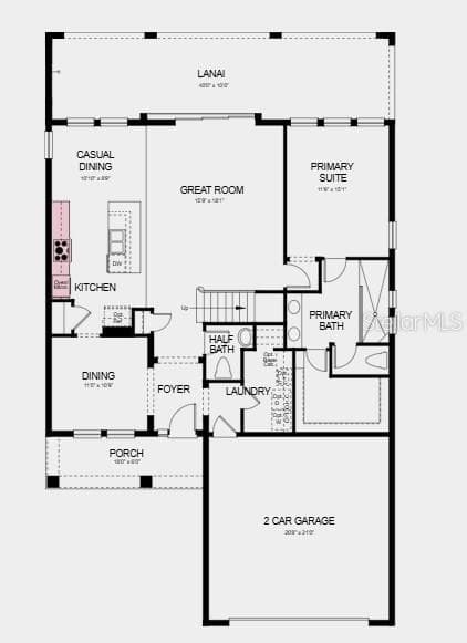 Floor 1 ~ Additional Highlights Include: Whole house impact windows, 8' interior doors, shower in place of tub at bath two, and outdoor kitchen rough-in - 7057 FOXBORO WAY, NOKOMIS