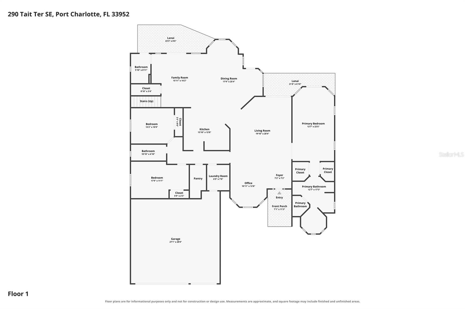 Floor Plan - Level 1 - 290 TAIT TER SE, PORT CHARLOTTE