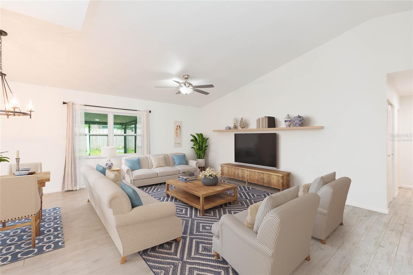 Virtually staged great room - 2705 LAKEVILLE DR, TAMPA