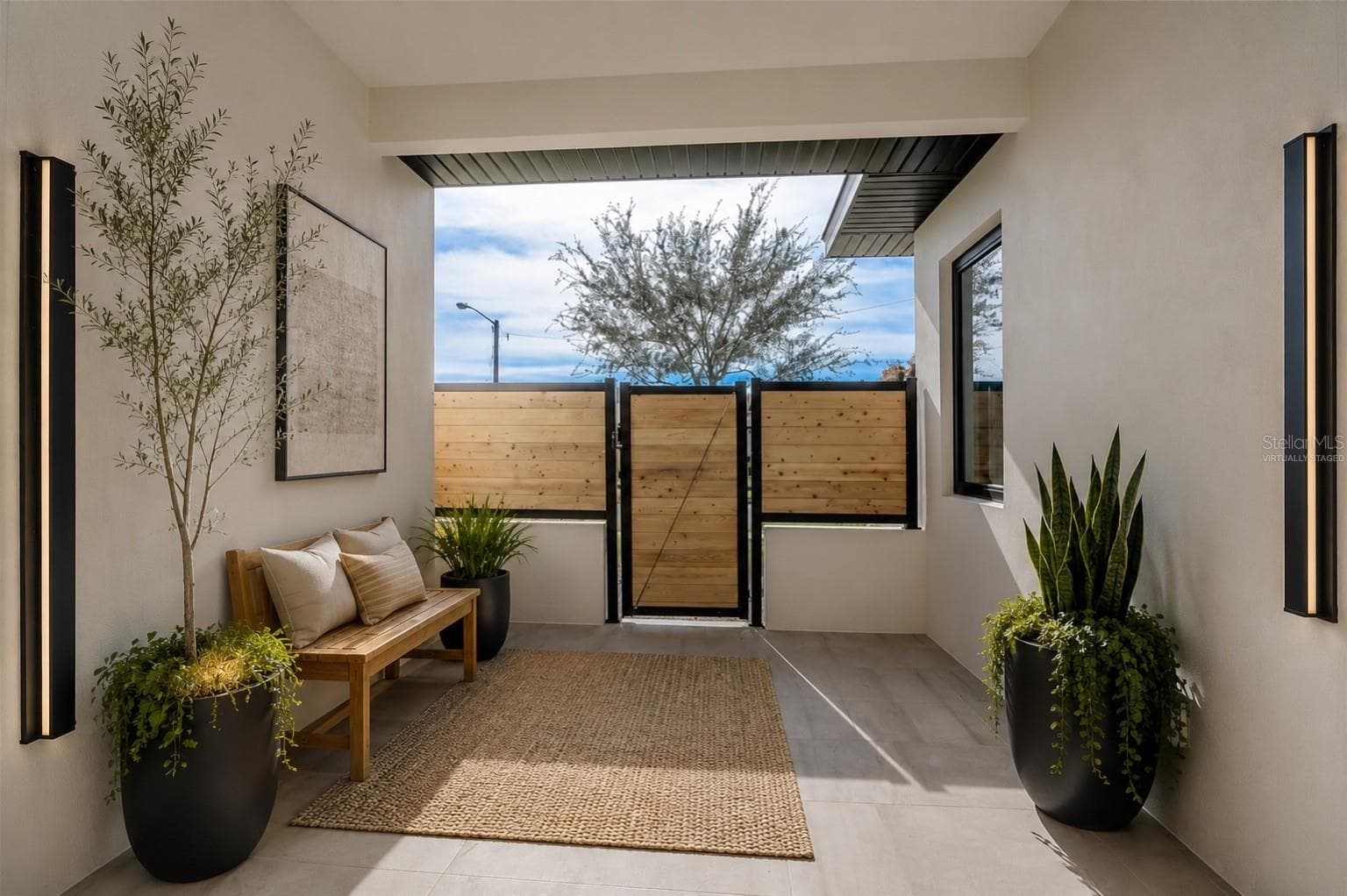 Entrance courtyard virtually staged - 641 NORTHWOOD CIRCLE, WINTER PARK