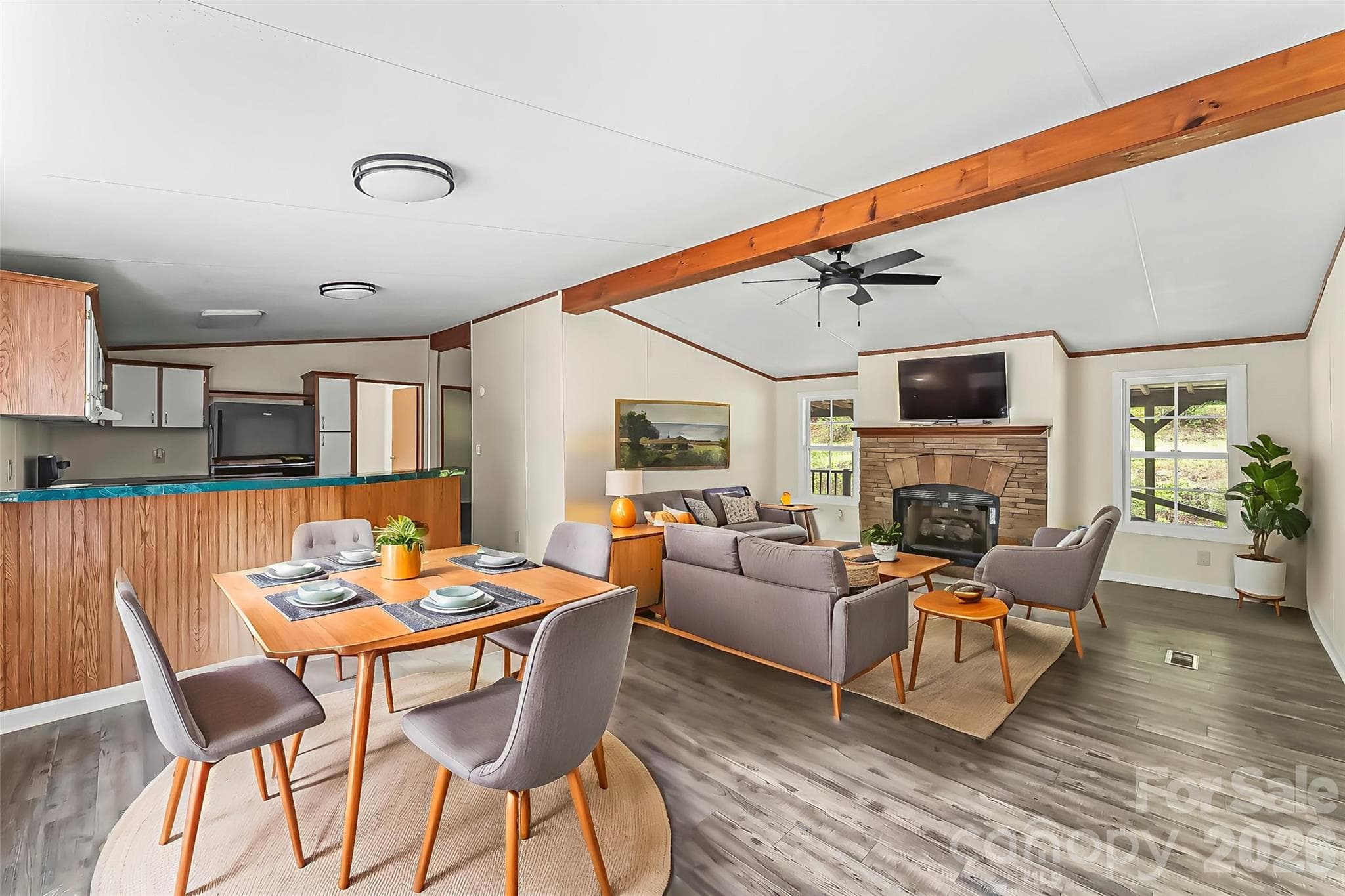 Virtually Staged Living Room - 2236 Sisue Street, Morganton