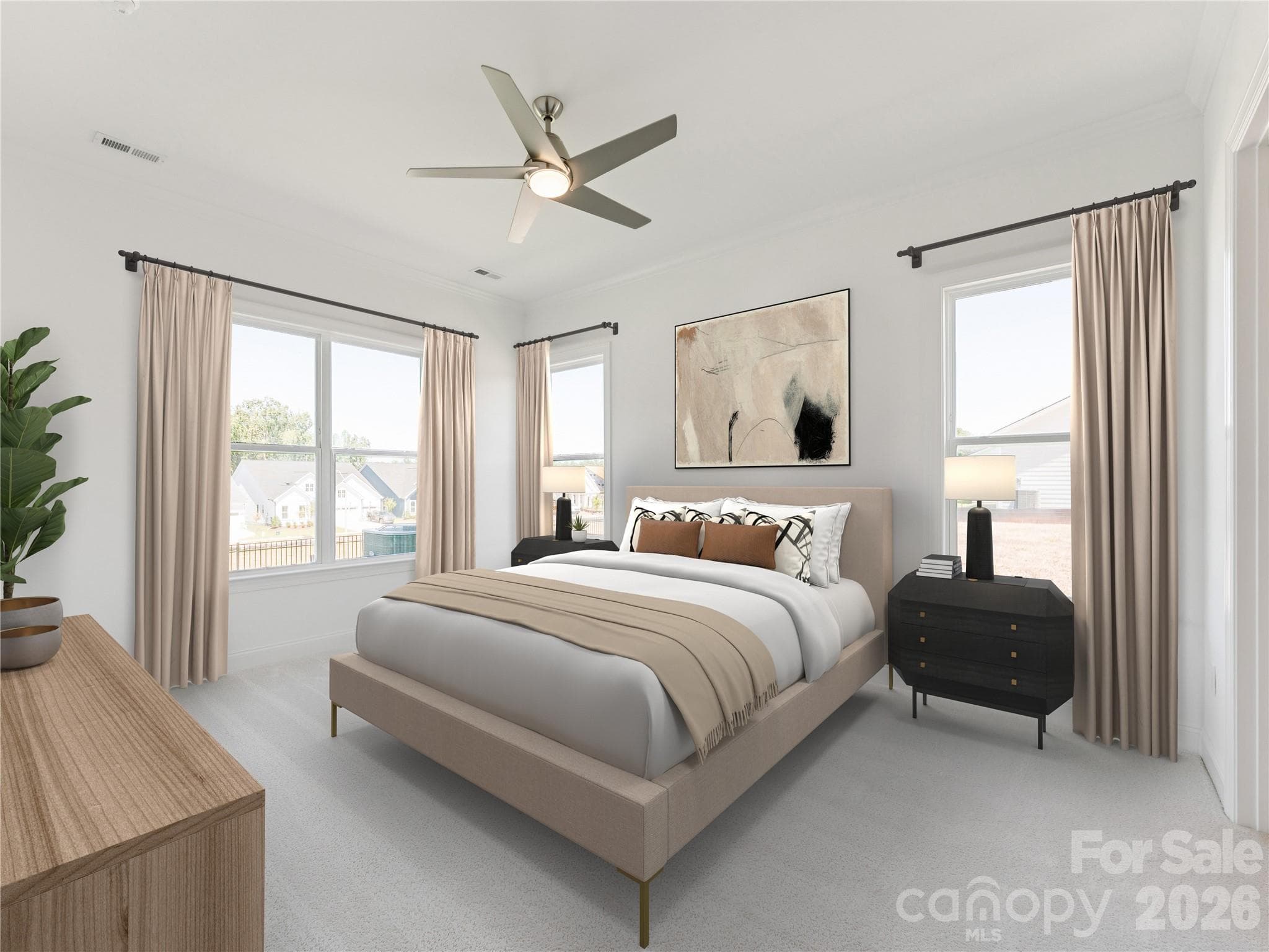 Primary bedroom example virtually staged - 2250 Whitebark Drive, Indian Land