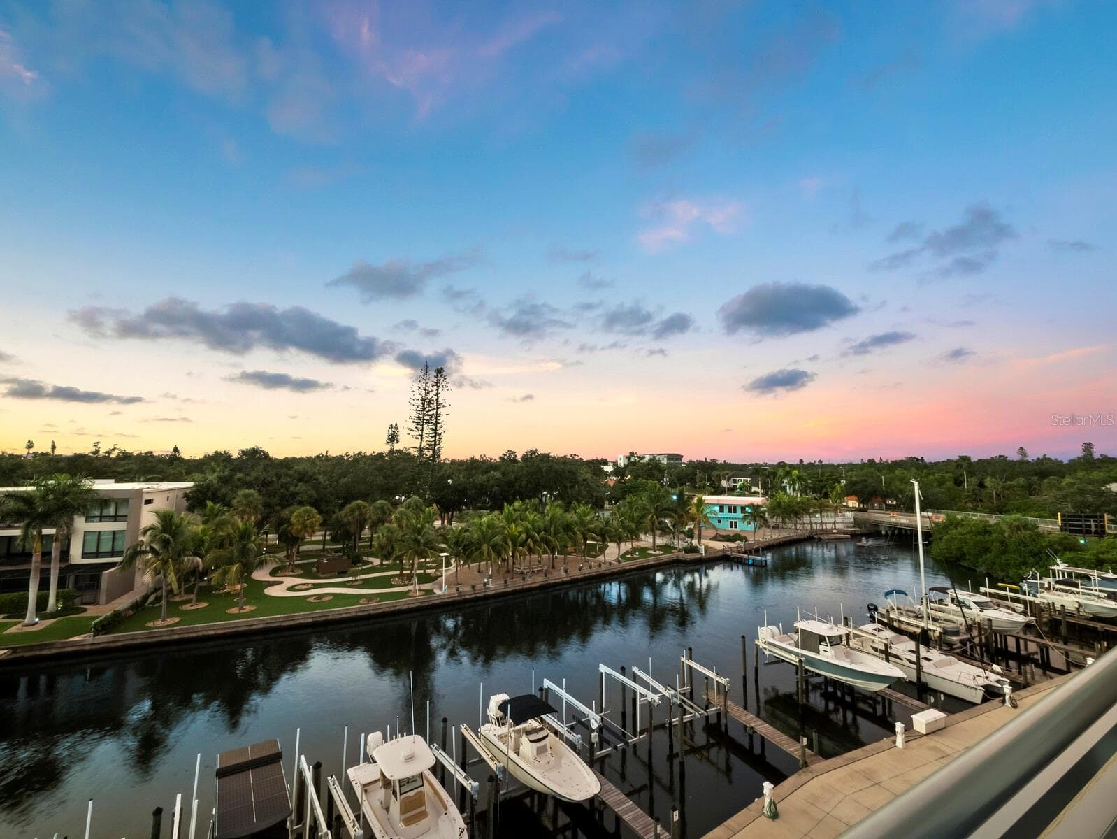 Sunset views accross Whitaker Bayou - 1709 N TAMIAMI TRL #418, SARASOTA