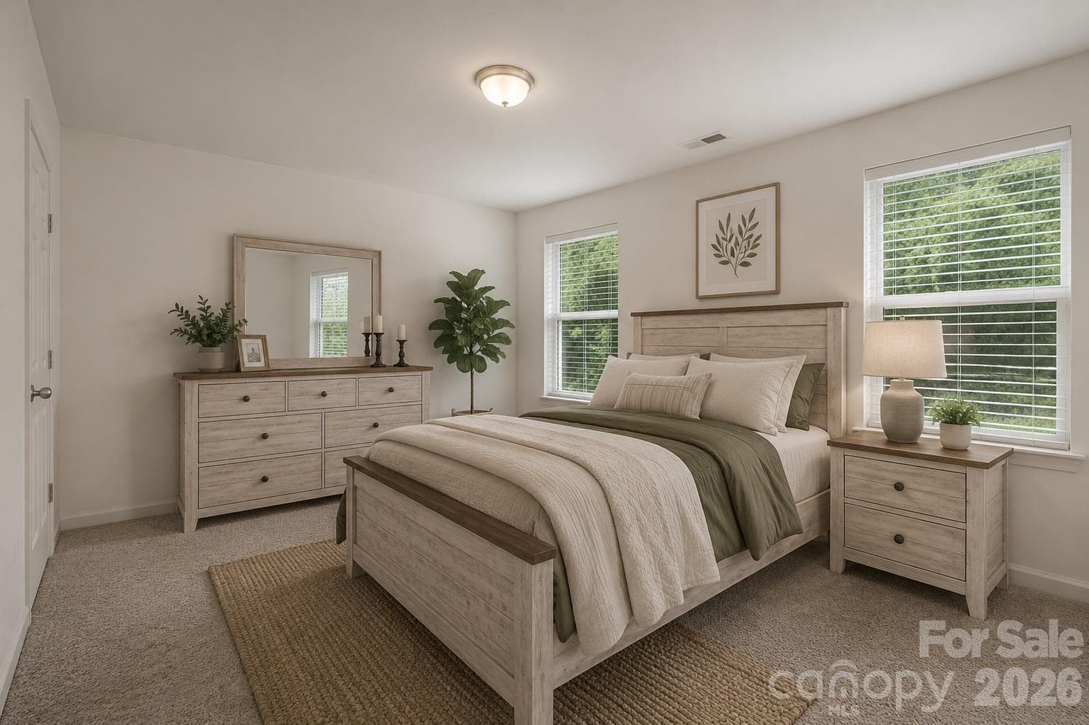primary bedroom (virtually staged) - 427 Amberly Circle, Pageland