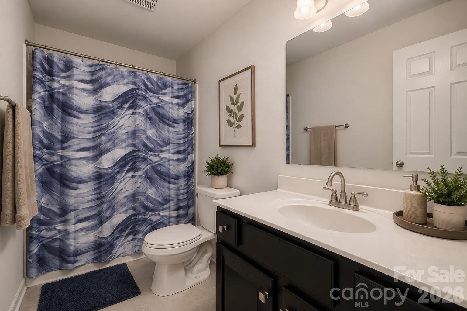 Main bath (virtually staged) - 427 Amberly Circle, Pageland
