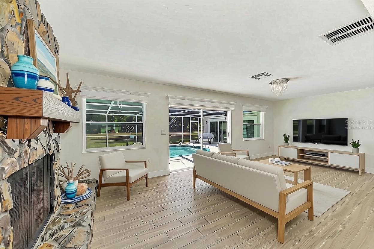 Family room virtually staged - 1620 MISSION VALLEY BLVD, NOKOMIS