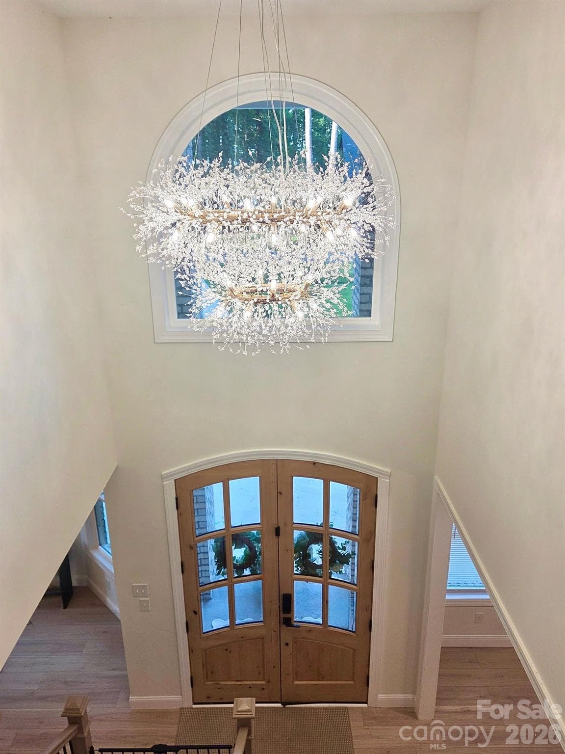 2 Story Foyer with arched 8' solid wood double doors - 124 Providence Place, Chocowinity