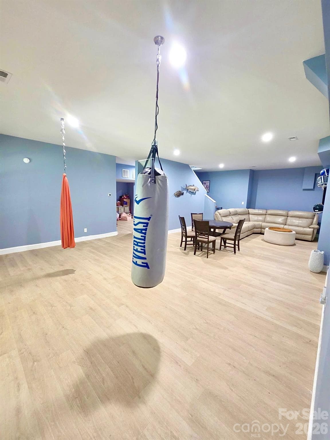 Basement Man Cave area - 124 Providence Place, Chocowinity