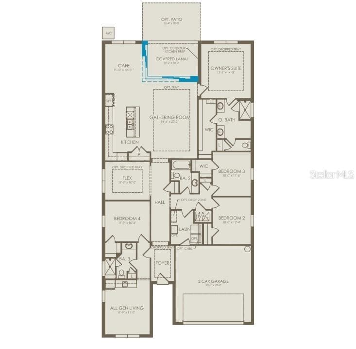 Floor Plan - Floor One - 1430 RIDGE TREE DRIVE, ORMOND BEACH