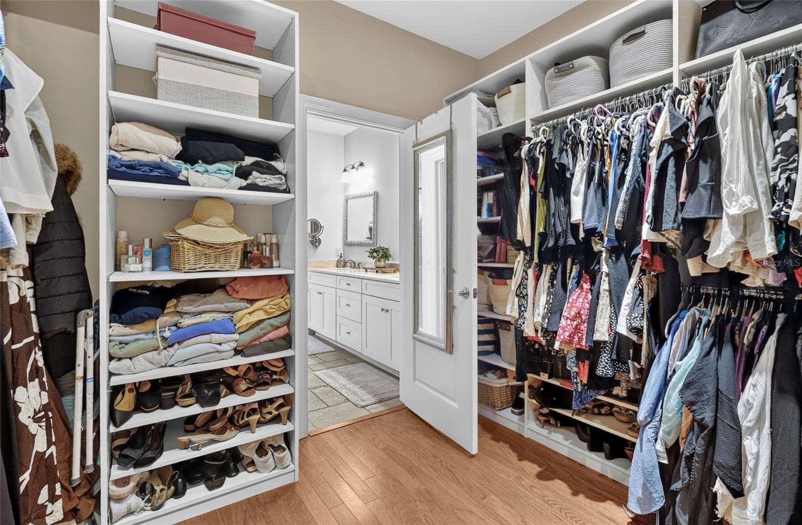Primary walk-in closet - 13223 PALERMO DR, BRADENTON