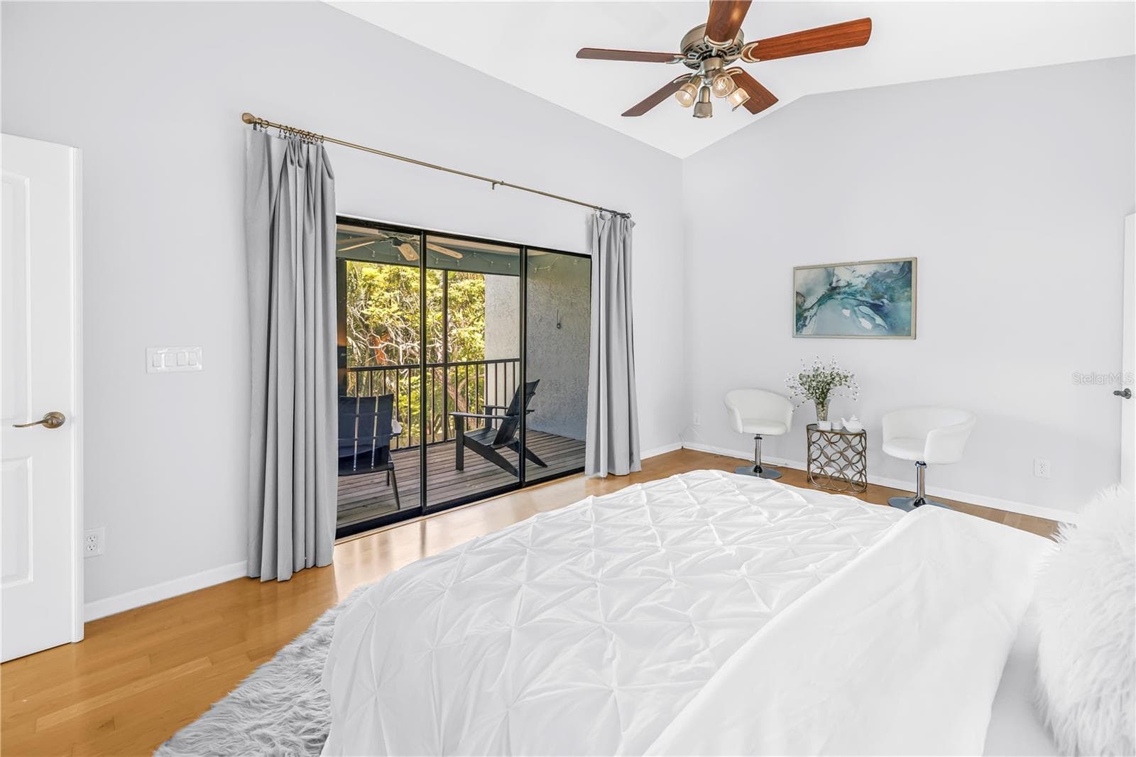 Primary Bed Suite includes screened and covered private porch for coffee, reading, wine.  very private space. - 1092 SANABEL CT NE, ST PETERSBURG