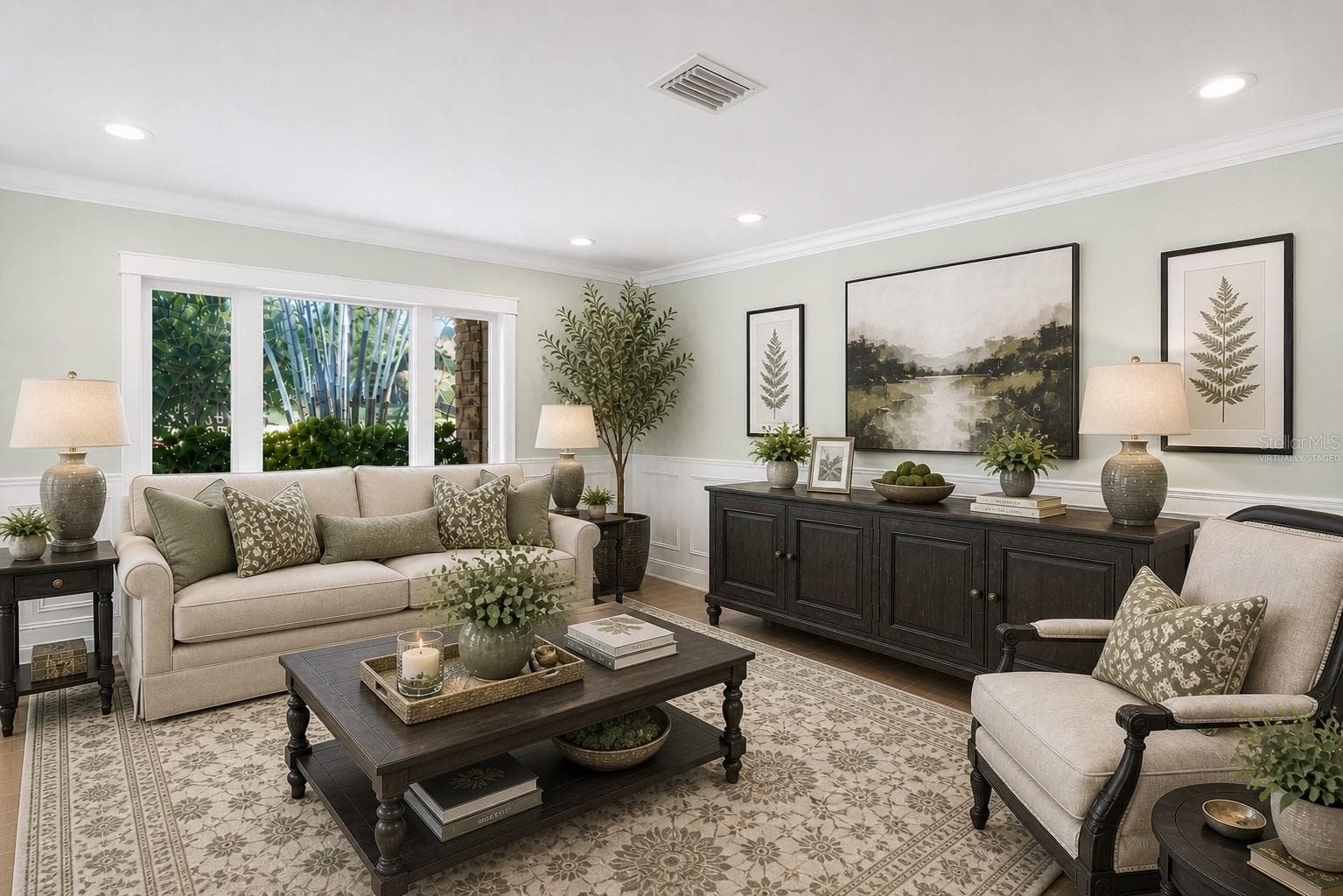 Formal Living Room-Virtually Staged - 1100 FRIENDLY WAY S, ST PETERSBURG
