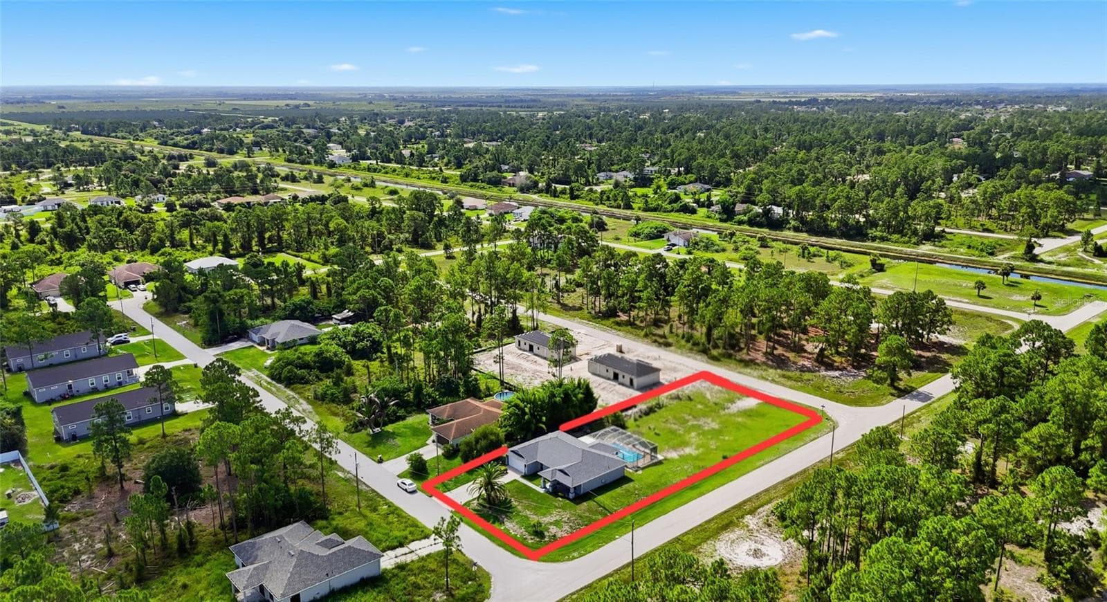 Double lot view - 1104 MORTON ST E, LEHIGH ACRES