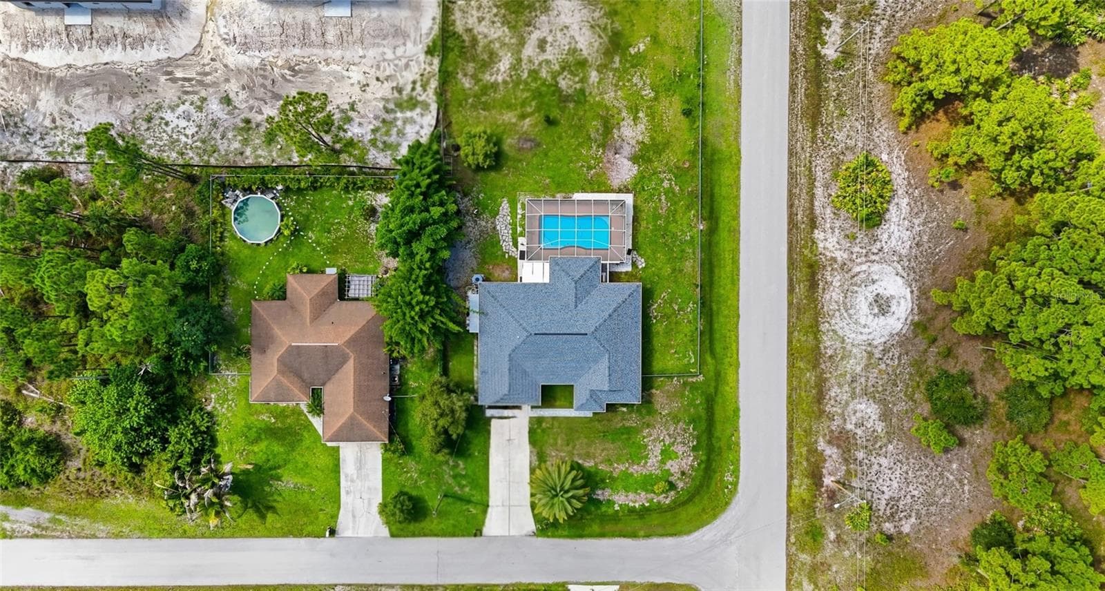Aerial drone shot - 1104 MORTON ST E, LEHIGH ACRES