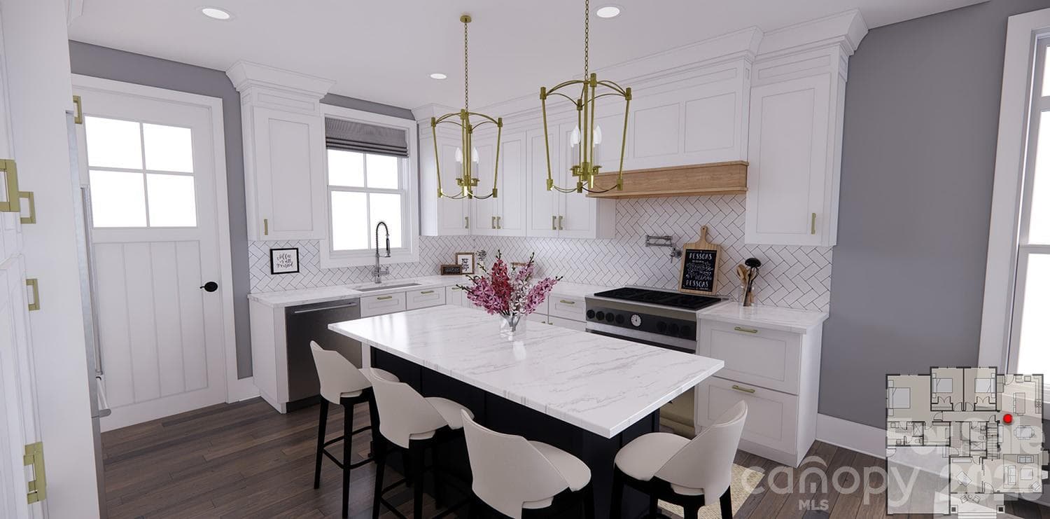 Kitchen | Large Island-Rendering courtesy of Royal Oaks Design. - 166 Williams Meadow Loop, Hendersonville