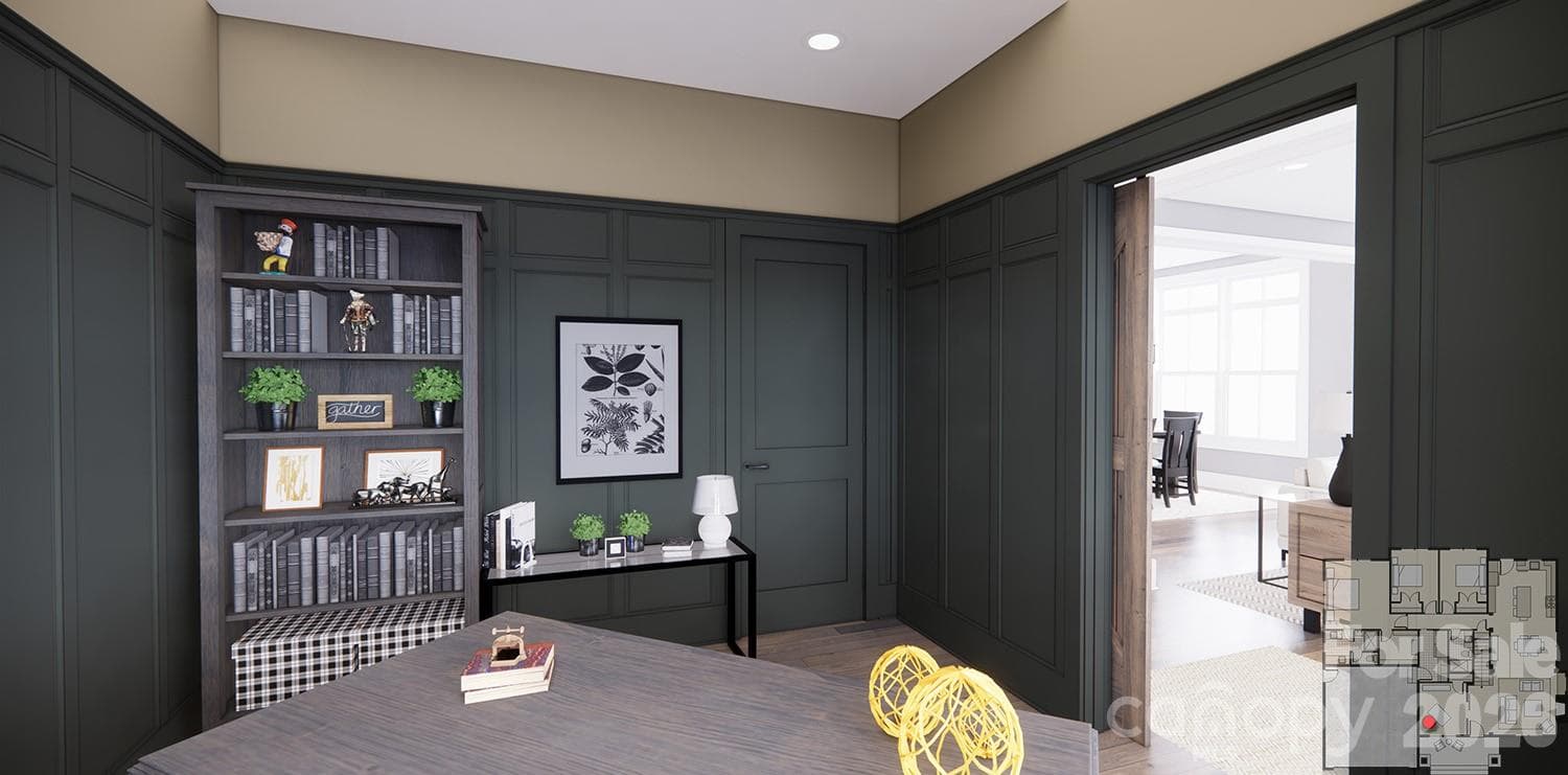 Main-Level Office-Rendering courtesy of Royal Oaks Design. - 166 Williams Meadow Loop, Hendersonville