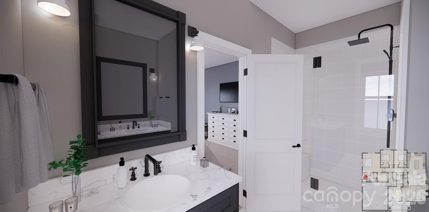 Primary Bath-Rendering courtesy of Royal Oaks Design. - 166 Williams Meadow Loop, Hendersonville